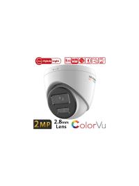 Hikvision DS-2CD1327G0-LUF 2MP 2.8MM ColorVu IP IR Turret Kamera (H.265+, Dahili Mik) METAL IP67(DIŞ ORTAM UYUMLU)
